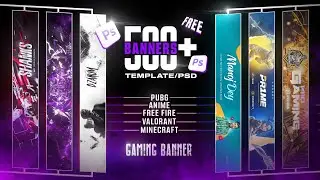 youtube banner template psd free download | youtube gaming banner template psd free | PSD Templates
