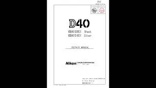 Nikon D40 Repair service manual Ремонт мануал