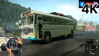 Snowrunner Lanka Bus Gameplay | 4K 60fps UHD+ | 4x Speed