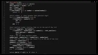 Python - Next Smaller Number With The Same Digits | Codewars 4KYU