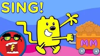 Muffin Man | Fredbot Kids Songs | Lyric Video! (Lucy the Dinosaur & Wow! Wow! Wubbzy!)