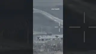 The German-made Leopard 2A4 tank dominated the Russian military convoy 