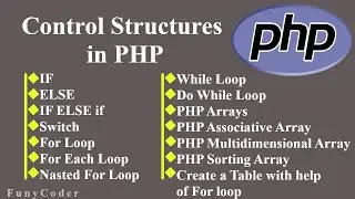 Control Structures In PHP | If, Else, Else if, Switch, For loop, For Each, Nested For 