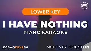 I Have Nothing - Whitney Houston (Lower Key - Piano Karaoke)