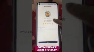 Chatting screens with reviews in Flutter App #chattingapp #flutter #ios #appdevelopment