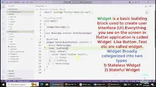 Widget and types of widget in flutter