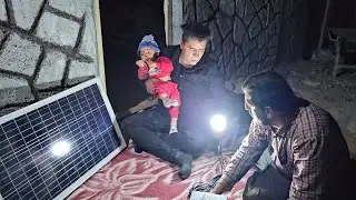 Buying a solar panel and insulation materials/documentary of a nomadic father and his baby