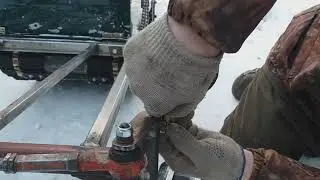 Самодельный Мотобуксировщик с лыжным модулем