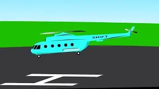 2D Animation. Simple Helicopter Take Off Scene (Anime Studio Pro 11)