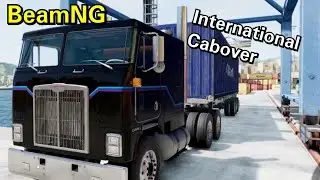 BeamNG - NEW Gavril T-Series TC83 T600/International Cabover Shipping Container Trailer