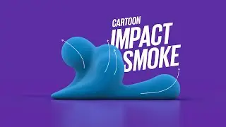 Cinema 4D tutorial - cartoon impact smoke