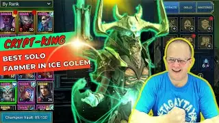 Crypt-King Graal best solo farmer Ice Golem raid shadow legends