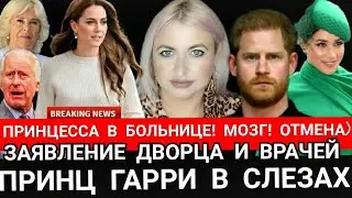 ПРИНЦЕССА В БОЛЬНИЦЕ ТРАВМА ГОЛОВЫ) ЗАЯВЛЕНИЕ ДВОРЦА_Принц Гарри в СЛЕЗАХ ИЗ-ЗА КЕЙТ_МЕГАН Маркл