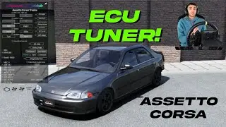 LAPTOP TUNING A CIVIC SIMULATOR | NEW Assetto Corsa ECU Tuner MOD GAMEPLAY!