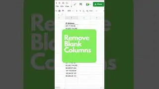 Remove Blank Columns Explained in 12 Seconds 🤯 Google Sheets Excel #googlesheets #excel