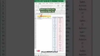 how to advanced filter function in Ms-Excel 💯| Advanced Ms-Excel in Hindi 