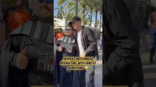 Hayden Christensen interacting with fans at Disneyland