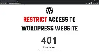 Password protect WordPress site using .htaccess? 