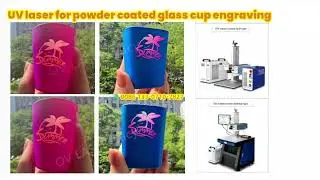 UV laser marking machine for powder coated glass cups bottles engraving