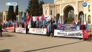 Kırım Tatarları Rusyayı Protesto Etti