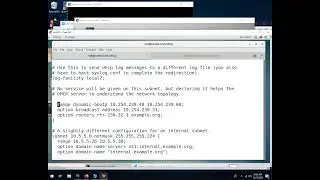 CentOS 7 dhcp config - creating the intial config for 1 subnet