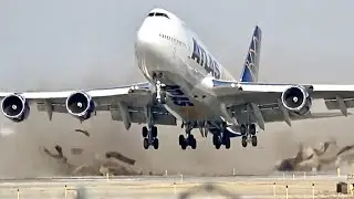 Boeing 747 Destroys The Runway