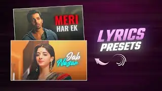 Instagram trending Lyrics animation preset❤️✨ | Alight Motion Tutorial | Lyrics Animation PresetPack