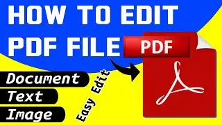 How to Edit Pdf File | Document, Text, Image | pdf editing software