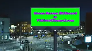 4 Green Screen Sign Background Effects Billboard ,City Sidewalk & Building Signs