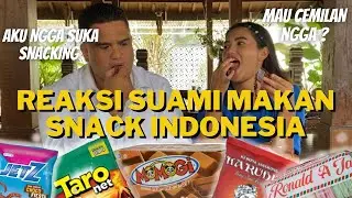 REACTION My wife introduces me to INDONESIAN SNACKS | Bule makan cemilan dari Indonesia
