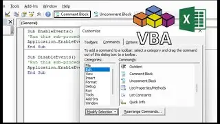 Shortcut key to comment/uncomment lines of Code in VBA