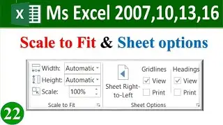 ms excel scale to fit & sheets options | how do i fix scaling issues in excel | scale to fit & sheet