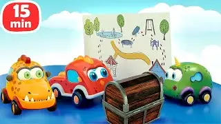 Машинки Мокас ищут сокровища и устраивают гонки! 💎🏆 Мультики для малышей про машинки
