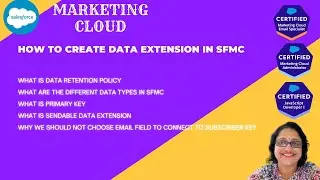 How to create a Salesforce data extension in SFMC? || data retention policy