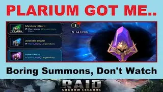 PLARIUM GOT ME.. (Boring Summons, Don't Watch).. RAID: Shadow Legends Shard Pull Video