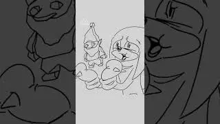 Amy and Knuckles argue over the cards while Sonic and Tails laugh at them #shorts