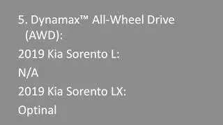 19 DIFFERENCE BETWEEN KIA SORENTO L AND LX