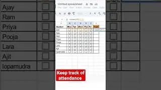 how to keep track of attendance in Google spreadsheet 
