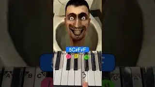 skibidi toilet 9 🚽😳piano tutorial 🚽 letter notes