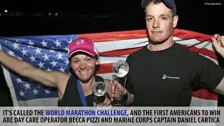 Americans break records for running 7 marathons on 7 continents in 7 days