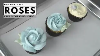 How to Make Buttercream Roses  [ Cake Decorating For Beginners ]