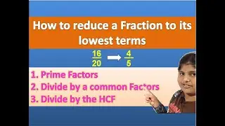 fractions - reduced lowest term of fraction for class 5