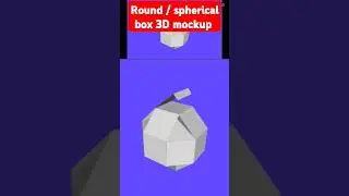 Round / Spherical box 3D mockup #packagedesign #illustrator #viral #shorts #graphicdesign