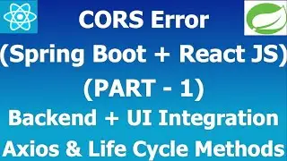 CORS Error in Web API | CORS Issue Solution | Spring Boot React JS Application | Axios in React JS