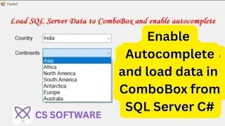 How to load data to ComboBox in C# from SQL Server in Windows Form