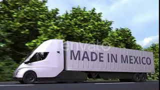 Modern Truck with MADE IN MEXICO Text on the Side | Motion Graphics - Envato elements