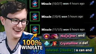 How MIRACLE gets 100% WINRATE with this HERO against PRO Players dota 2