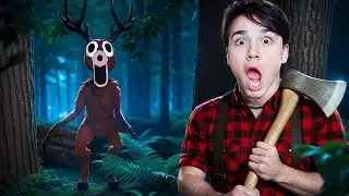 ОЛЕНЬ ЛЮДОЕД ХОЧЕТ СКУШАТЬ НА ОБЕД!😱 ПРОВЕЛ 99 НОЧЕЙ В ЛЕСУ!😨 ROBLOX