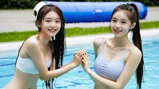 LOOKBOOK, 움직이는 AI, 여름휴가, 수영장, 풀빌라 의 그녀들, Summer vacation, pool villa, and the girls, 夏休み、プールヴィラと彼女たち