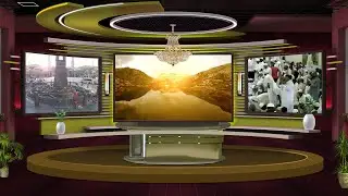 HD Islamic Virtual Studio Desk For Kinemaster, Adobe Premiere Pro, After Effects and Edius (ORANGE)